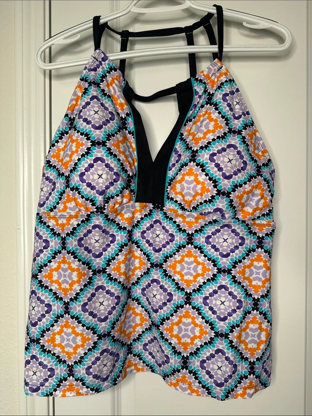 South Point Printed Tankini Swim Top with Swim Shorts